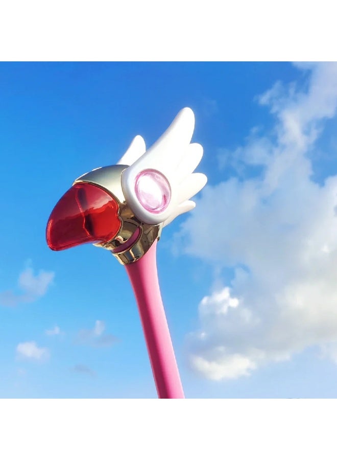 هالامودو عصا ساكورا السحرية: طاقم رأس الطائر، طاقم النجم، عصا المشي التليسكوبي -عصا سحرية قابلة للسحب، مسند أنيمي COS و لعبة للفتيات والأطفال - Image 4