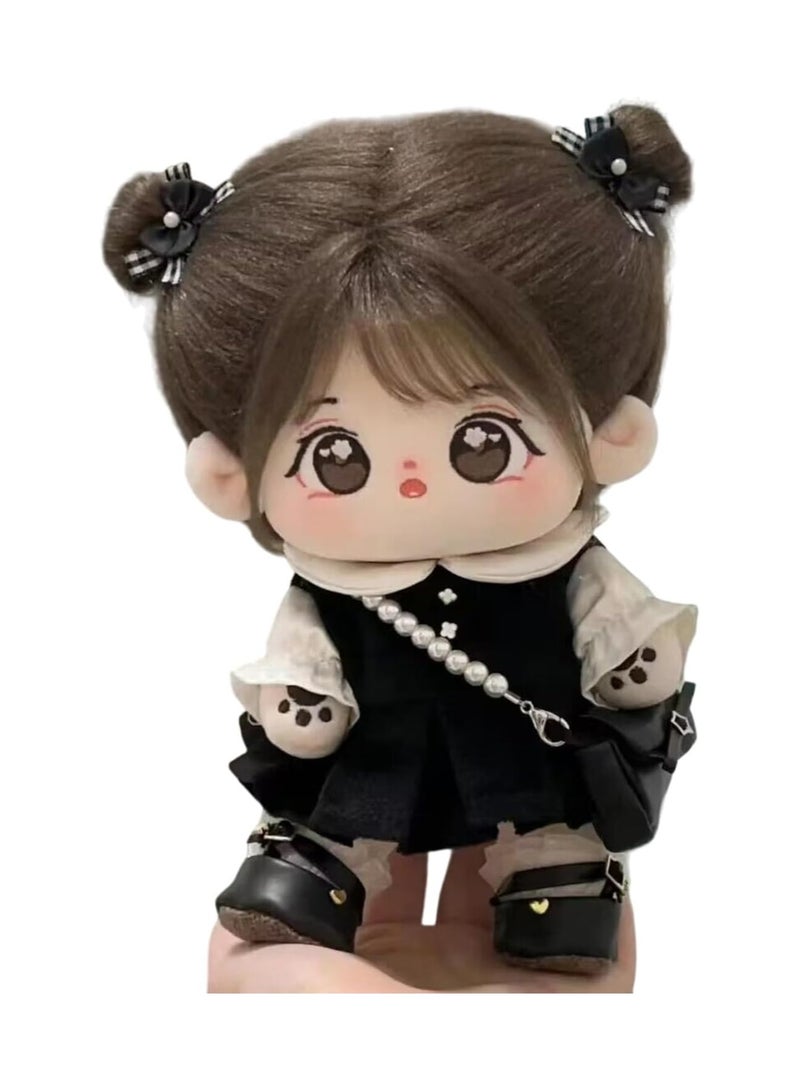 general 20cm Plush Doll Cotton Doll with Costume Set, Cute Soft Padded Dress Up Doll With Wig Cute Long Hair Cotton Doll Girl Birthday Gift - Image 1