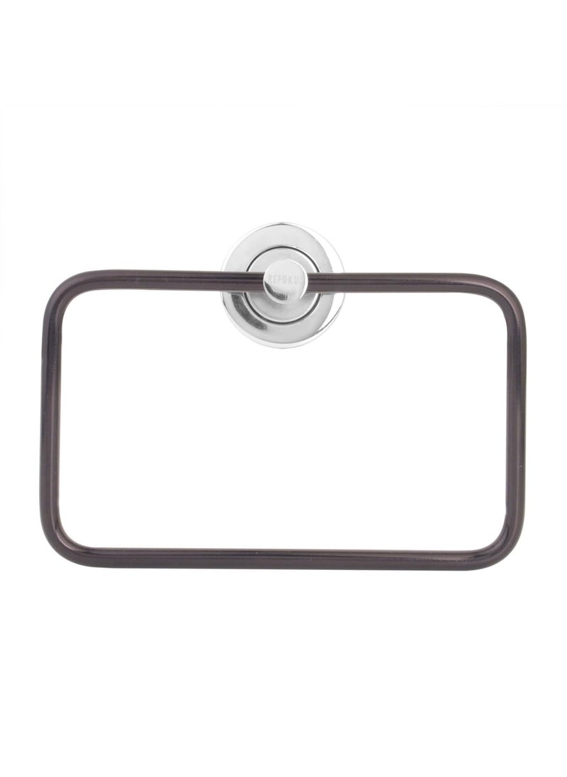 SHOPERTUNITI Shopertuniti Stainless Steel Towel Hanger for Wash Basin Durable Towel RingNapkin Holder for Bathroom Wall Mounted RustProof 304 Grade Stainless Steel Bathroom Accessory Black  - Image 1