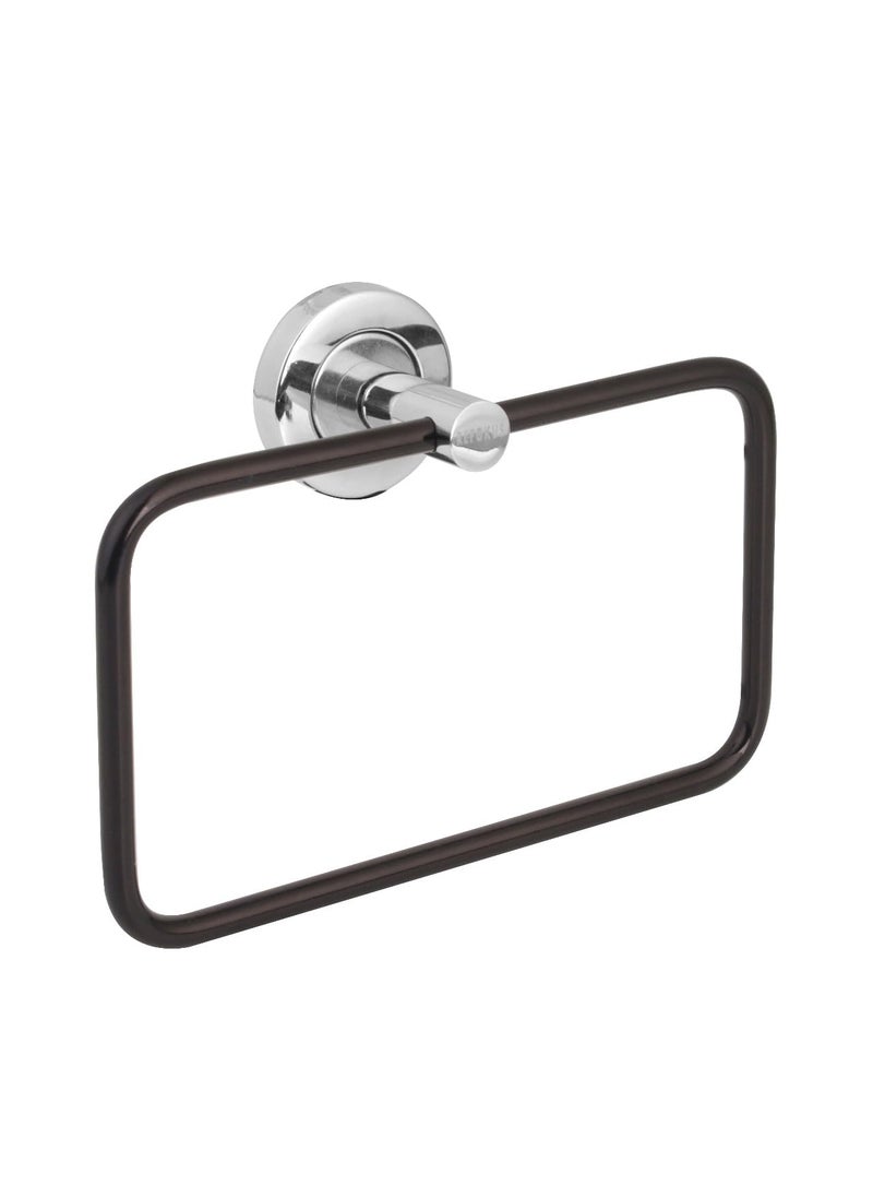 SHOPERTUNITI Shopertuniti Stainless Steel Towel Hanger for Wash Basin Durable Towel RingNapkin Holder for Bathroom Wall Mounted RustProof 304 Grade Stainless Steel Bathroom Accessory Black  - Image 3