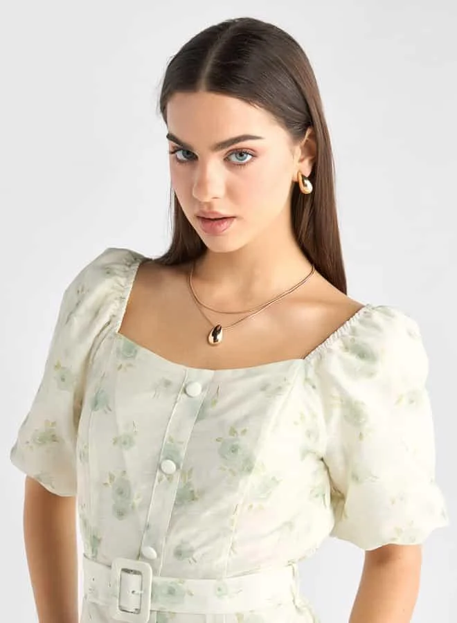 Splash FAV Floral Chiffon Dress