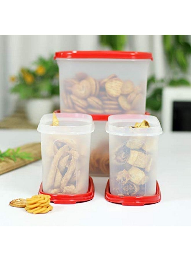 Tupperware حاوية تخزين بلاستيكية من توبراوير - 1.1 لتر، 4 قطع، بيضاء - Image 3