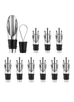 CM Pack Of 10 Wine Pourer And Stopper Set Wine Pourer Spouts Stainless Steel Stopping Pour Spout For Wine Beverage Beer Liquid Dispenser  - Image 1