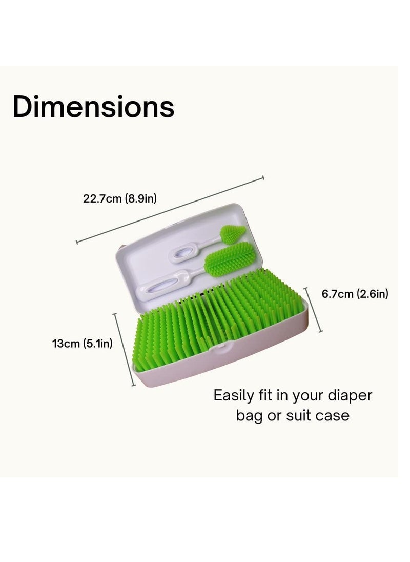 Womdee Travel Baby Bottle Drying Rack | Portable Lawn Grass Baby Bottle Rack Dryer & Baby Bottle Organizer  - Image 4