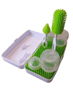 Womdee Travel Baby Bottle Drying Rack | Portable Lawn Grass Baby Bottle Rack Dryer & Baby Bottle Organizer  - Image 1