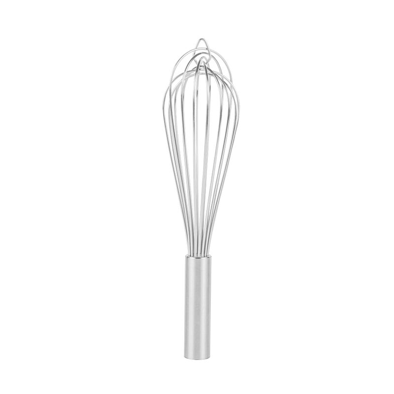 Restaurantware Met Lux 12 Inch x 25 Inch Baking Whisk 1 With Ergonomic Handle Metal Whisk  DishwasherSafe CorrosionResistant Stainless Steel Whisk For Baking For Whipping Baking Or Cooking