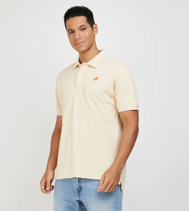 BEVERLY HILLS POLO CLUB Logo Embroidered Short Sleeves Polo T-Shirt