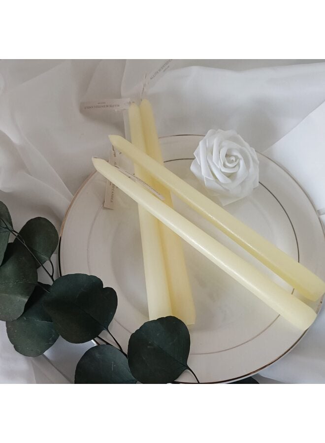 يُسلِّم 4 شموع مخروطية، 10 بوصات، بدون رائحة أو دخان، مناسبة للمنزل، وحفلات الزفاف، وأعياد الميلاد، وديكور المنزل؟ أصفر؟ - Image 3