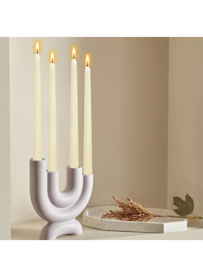 يُسلِّم 4 شموع مخروطية، 10 بوصات، بدون رائحة أو دخان، مناسبة للمنزل، وحفلات الزفاف، وأعياد الميلاد، وديكور المنزل؟ أصفر؟ - Image 4