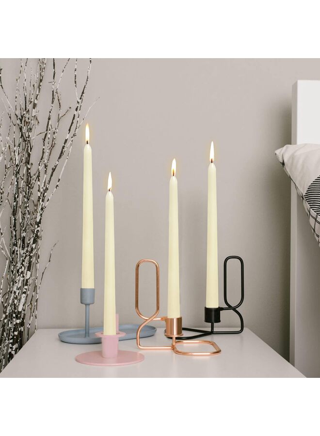 يُسلِّم 4 شموع مخروطية، 10 بوصات، بدون رائحة أو دخان، مناسبة للمنزل، وحفلات الزفاف، وأعياد الميلاد، وديكور المنزل؟ أصفر؟ - Image 5