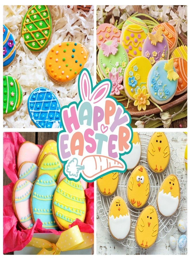 Sdfvsdg 4 Pcs Easter Egg Cookie Cutter Set Stainless Steel Egg Shaped Cookie Cutters in Different Sizes - Image 3
