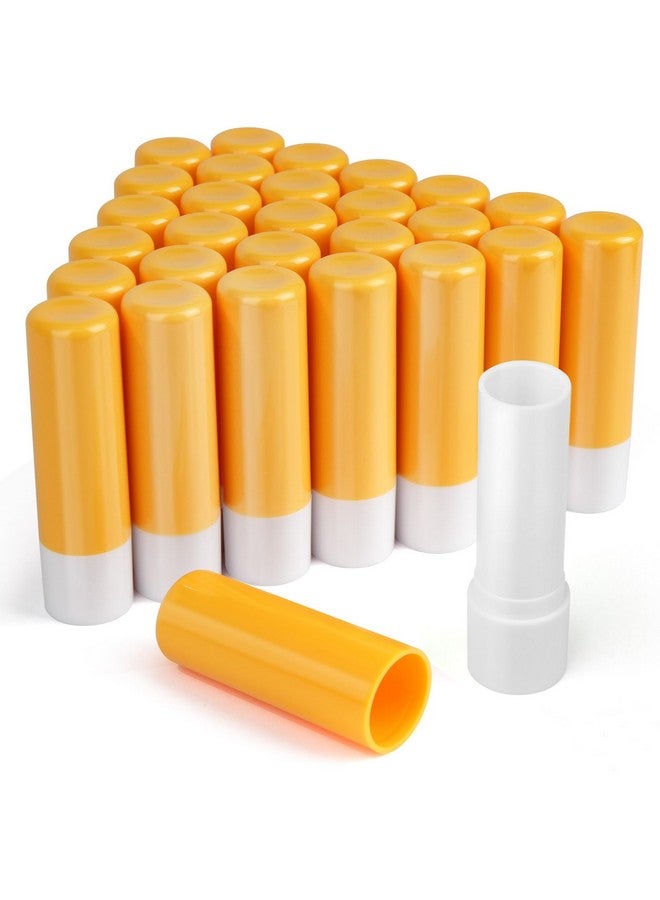 LotFancy Lip Balm Tubes Empty 28Pcs 4.5Ml Lip Balm Container Tubes With Yellow Caps Bpa Free & Leak Free Refillable - Image 1