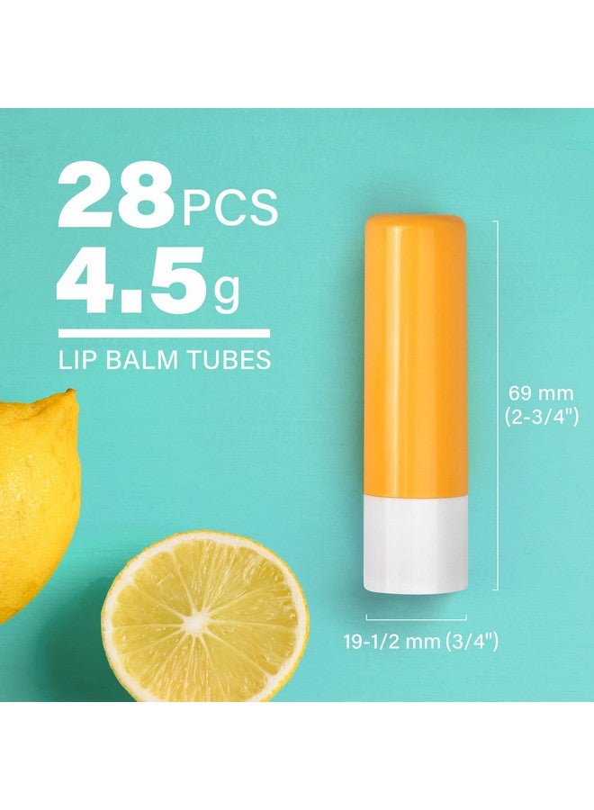 LotFancy Lip Balm Tubes Empty 28Pcs 4.5Ml Lip Balm Container Tubes With Yellow Caps Bpa Free & Leak Free Refillable - Image 2