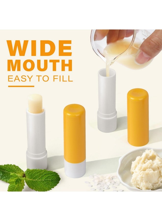 LotFancy Lip Balm Tubes Empty 28Pcs 4.5Ml Lip Balm Container Tubes With Yellow Caps Bpa Free & Leak Free Refillable - Image 5