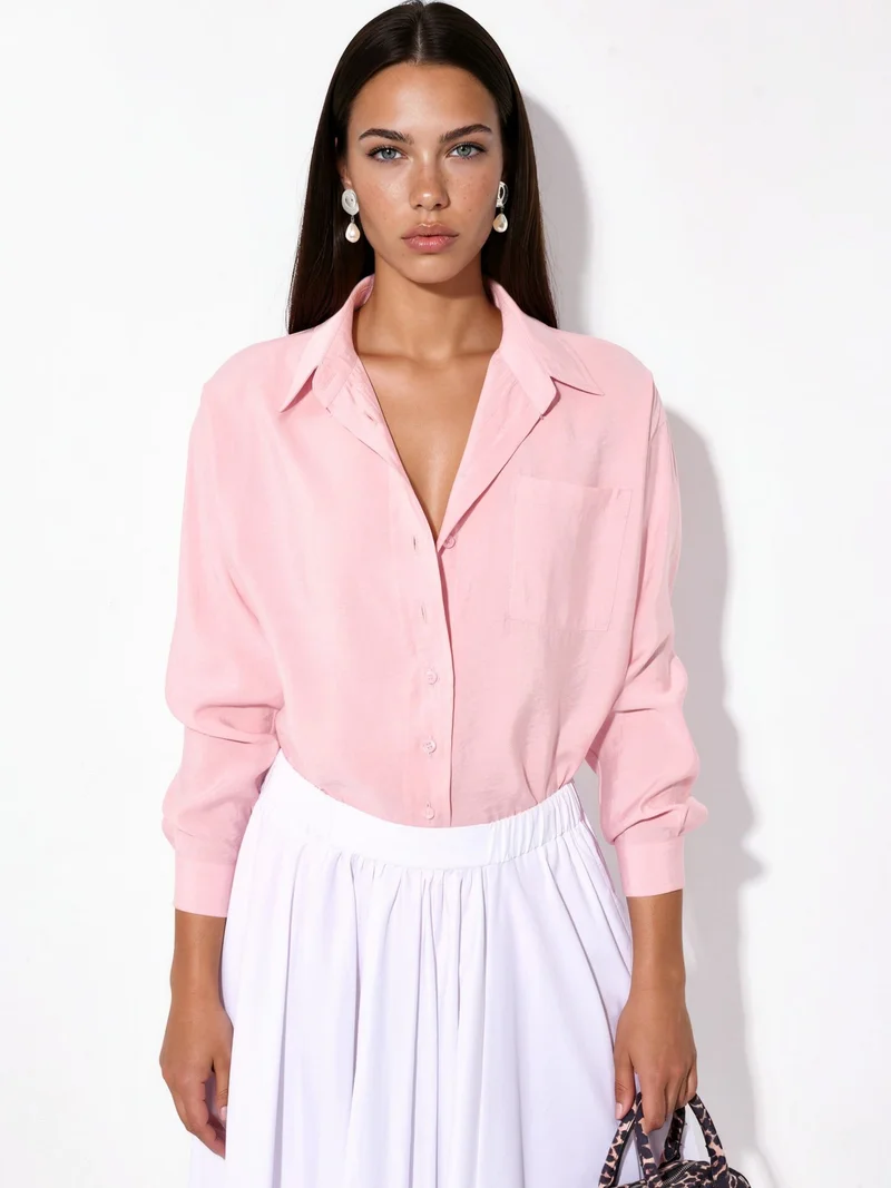 HICCUP Oversized Modal-Viscose Blend Shirt