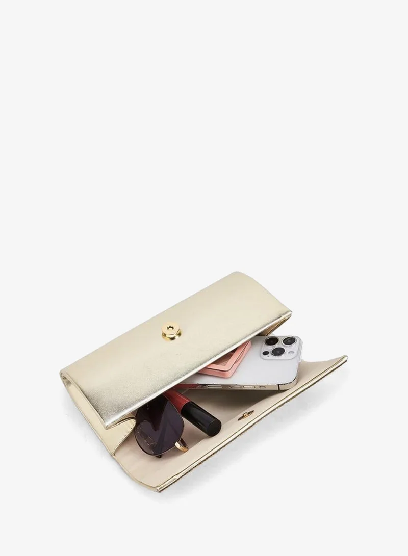 Paprika GOLD Embellished Clutch With Chain Strap for Women | Best Price UAE
