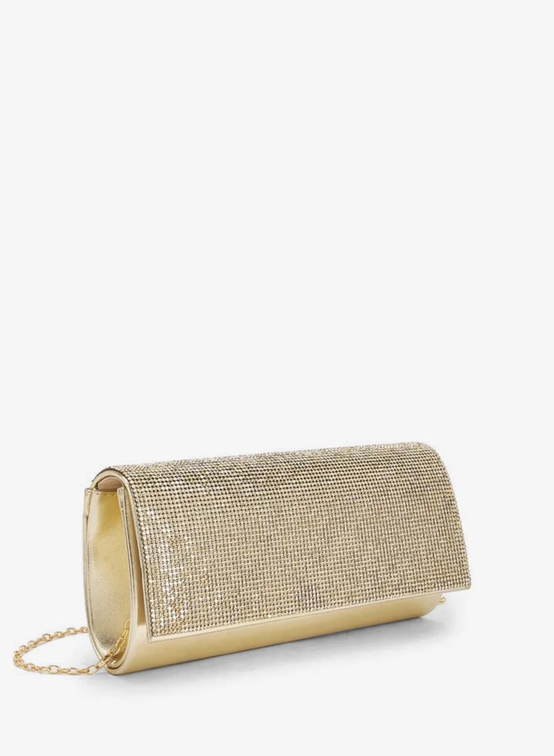 Paprika GOLD Embellished Clutch With Chain Strap for Women | Best Price UAE