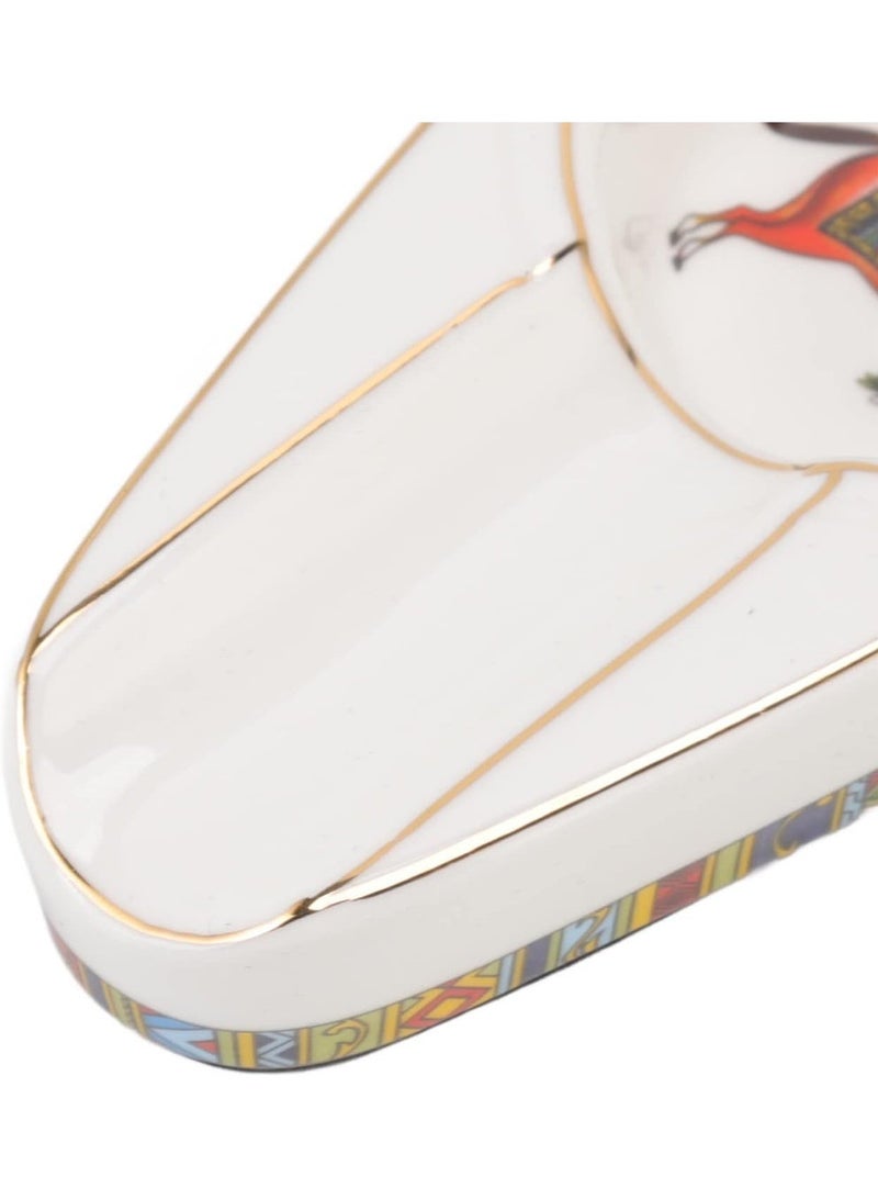 Hemingway Luxury Ceramic Decorative Tray with Wide Slot and Non-Slip Base – Handmade Glazed Design, Easy to Clean, Elegant Gift for Home or Office - Image 2
