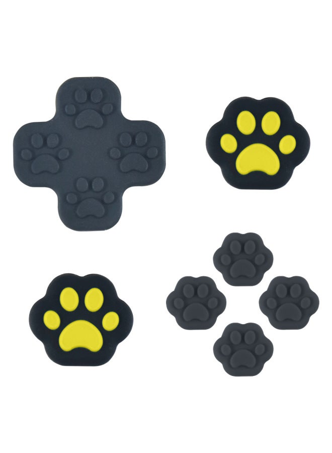AMOGMO Suitable Switch Handle Silicone Non-slip Game Rocker Protection Special-shaped Cat Claw Ns Cross Key Sticker-Product Color:Combination 7 Does Not Support Returns Or Exchanges  - Image 1