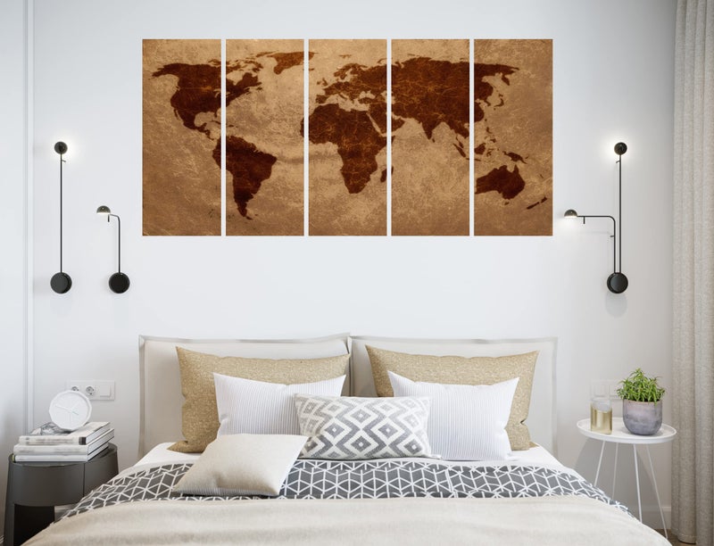 CN RETAILS Set Of 5 Scenery 3d Framed World map Wall Paintings For Living Room Big Size, Bedroom, Home Decoration, home Decor, Office (4FEET X 2 FEET) 2448_59 - Image 5