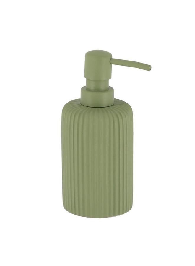 Tendance Elegant Design Polyresin Round Soap Dispenser Matte Green 230Ml 62103143 - Image 1