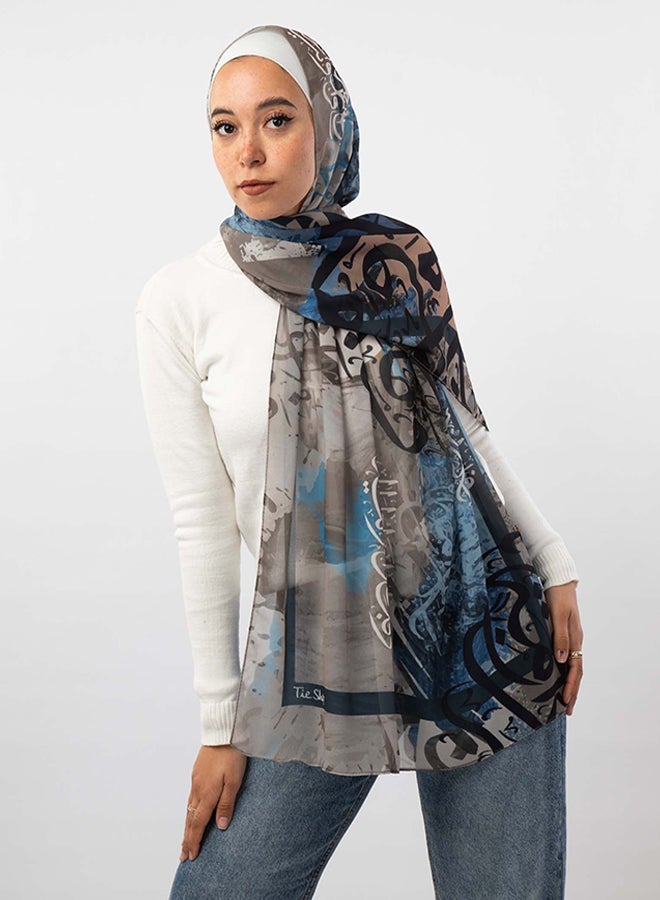 Tie Shop Tie Shop - Golden Brown Scarf - Dark Blue For Women