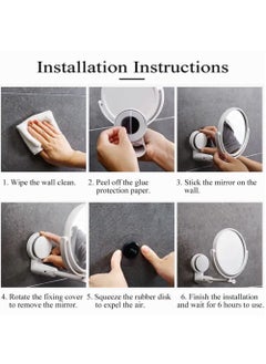 Y&D SYOSI Wall Mounted Makeup Mirror, 5.9 inches Double-Side Mirror with 1X & 3X Magnification Swivel Extendable Bathroom  - Image 5
