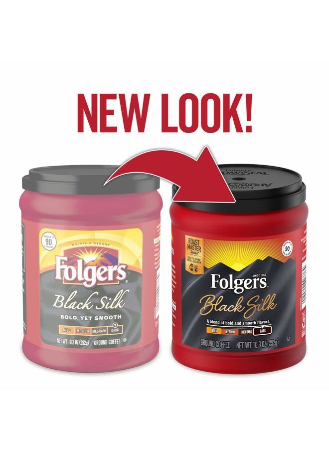 Folgers Black Silk Dark Roast Ground Coffee, 10.3 Ounces - Image 2