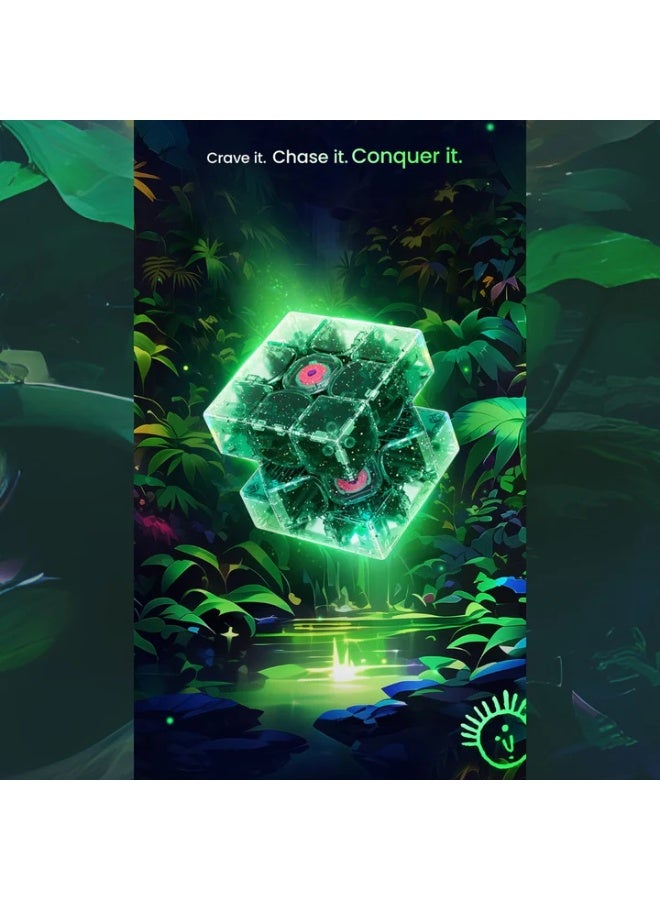 جانكيوب مكعب السرعة المغناطيسي GAN 15 Maglev 3x3 إصدار محدود صيف 2025، لون زمرد - Image 4