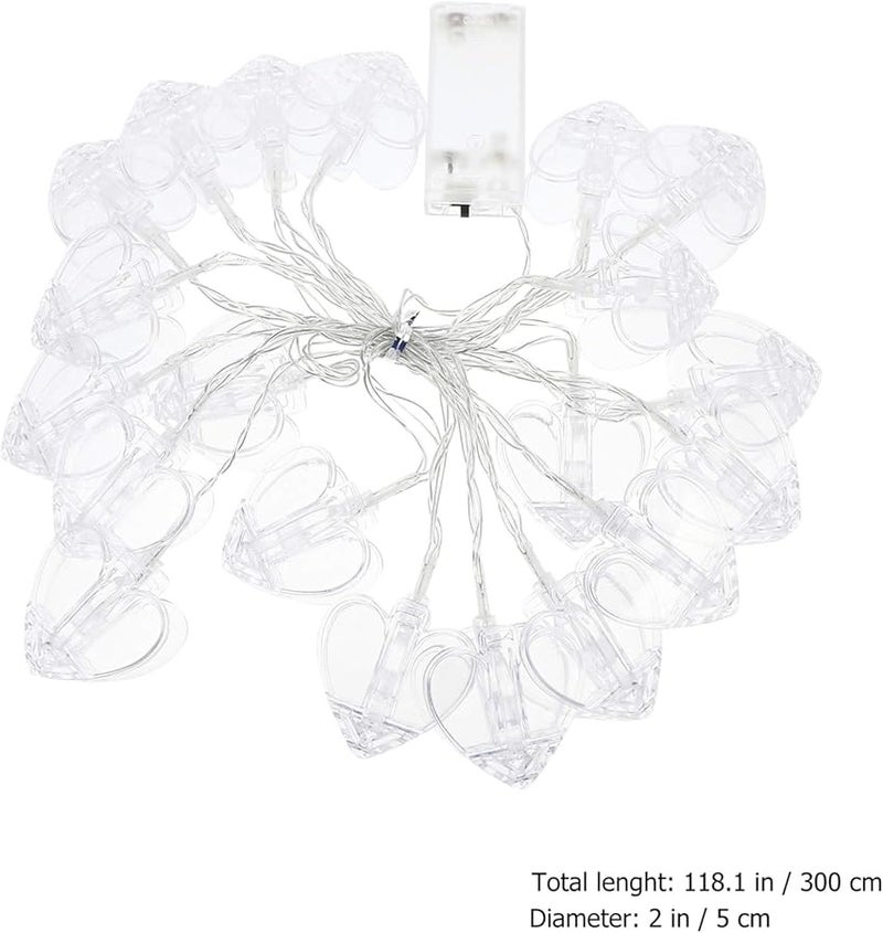 Heart Photo Clip String Lights Small Battery Lamp Home Decor - Image 4