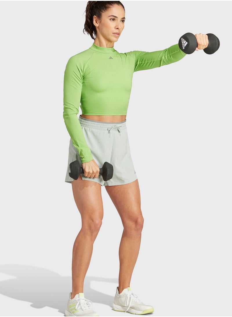 Adidas - Hiit Heat.Rdy Long-Sleeve Top Crop Top - Image 1