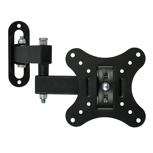 RISSACHI® TV Wall Mount Stand for 12–27 Inch LED LCD TVs | Universal Monitor Arm Wall Mount | Space-Saving TV Corner & Movable Stand | Adjustable Monitor Holder for Home & Office - Image 1