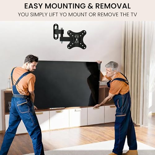 RISSACHI® TV Wall Mount Stand for 12–27 Inch LED LCD TVs | Universal Monitor Arm Wall Mount | Space-Saving TV Corner & Movable Stand | Adjustable Monitor Holder for Home & Office - Image 5