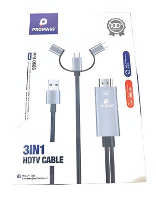3-in-1 HDTV Adapter,Lightning/Type C/Micro USB to HDMI Cable for iPhone/Android Black - pzsku/Z2BBD5092641566961FCEZ/45/_/1697015283/3b22c7ae-27bb-435f-9956-f3ac690f5e8f