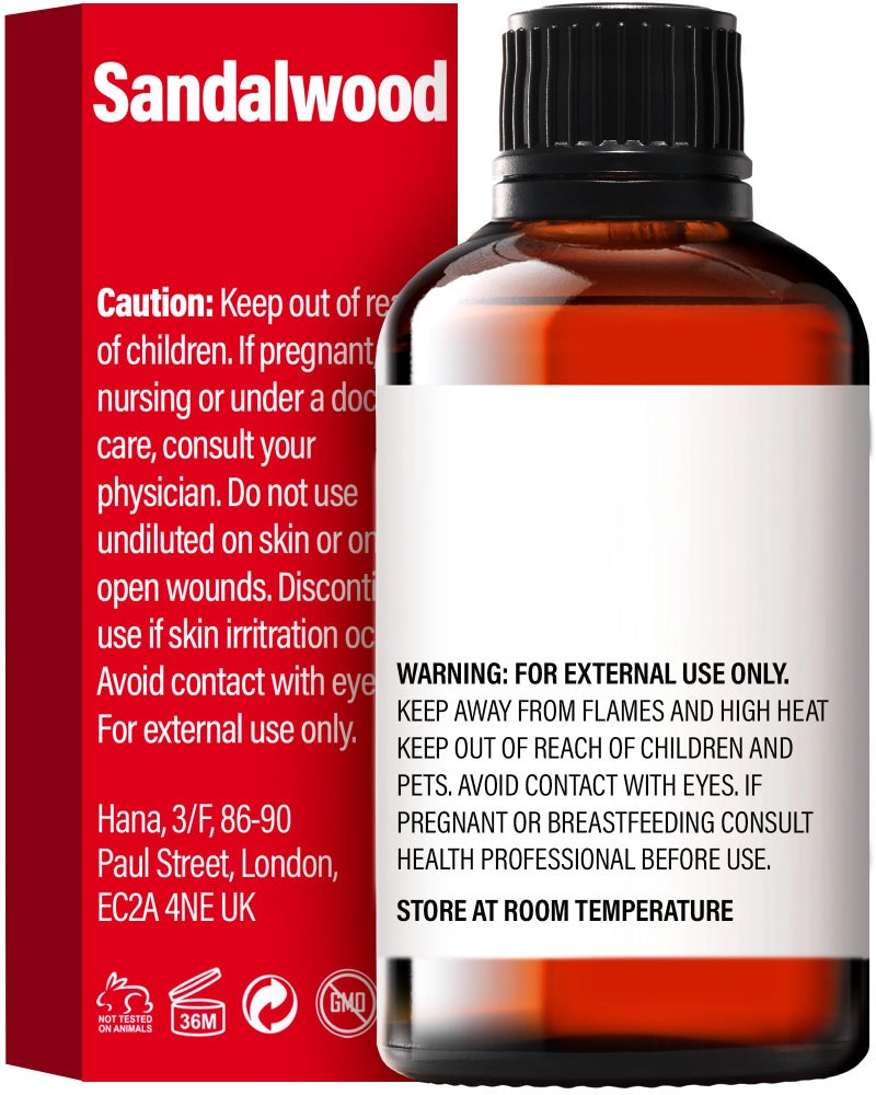 hana H'ana Sandalwood Essential Oil - 1.02 Fl Oz - for Hair, Skin, Diffuser, Aromatherapy, DIY Candle & Soap Making - Image 2