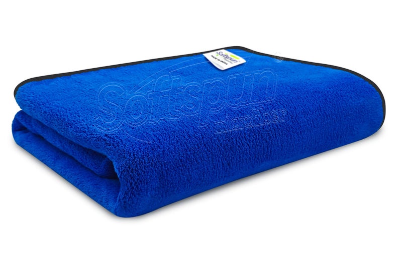 SOFTSPUN Microfiber Bath Towel 1 Pcs Blue! Ultra Absorbent Super Soft & Comfortable Quick Drying for Men & Women Daily Use Extra Large Size Unisex. - Image 1