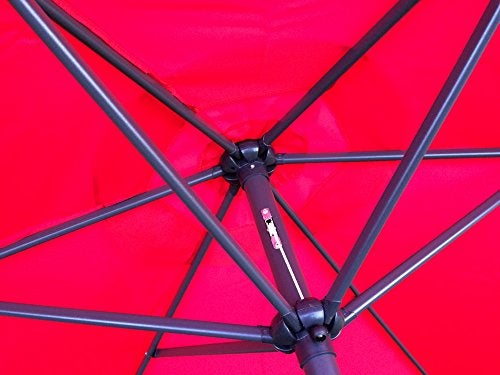 BELLRINO DECOR Replacement RED " STRONG & THICK " Umbrella Canopy for 9ft 6 Ribs Bright Red (Canopy Only) - Image 2