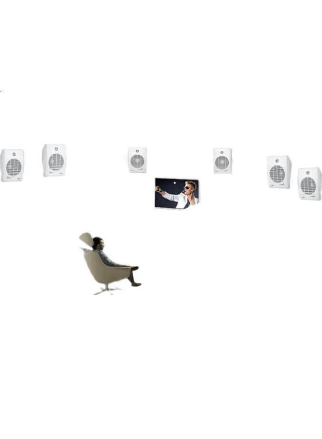 SAST Sast Constant Voltage Wall-Mounted Speaker For Campus Public Address System, Conference Room, Restaurant, Supermarket, Shopping Mall, Store Background Wall-Mounted Loudspeaker (White) - Image 2