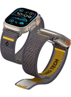 Spigen Athlex Air Apple Watch Band for Apple Watch Ultra 2/1 49mm, Series 10 46mm, 9/8/7 45mm, SE2/SE/6/5/4 44mm, 3/2/1 42mm Adjustable Loop Band Strap - Active Gray  - Image 1