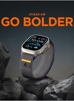 Spigen Athlex Air Apple Watch Band for Apple Watch Ultra 2/1 49mm, Series 10 46mm, 9/8/7 45mm, SE2/SE/6/5/4 44mm, 3/2/1 42mm Adjustable Loop Band Strap - Active Gray  - Image 2