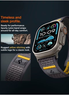 Spigen Athlex Air Apple Watch Band for Apple Watch Ultra 2/1 49mm, Series 10 46mm, 9/8/7 45mm, SE2/SE/6/5/4 44mm, 3/2/1 42mm Adjustable Loop Band Strap - Active Gray  - Image 4
