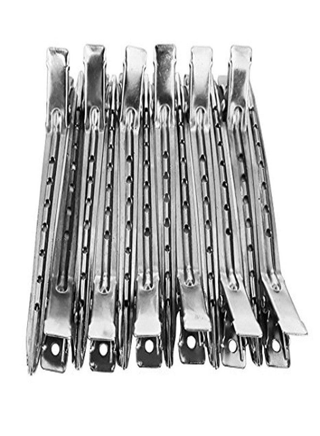 KIRA Best Steel Hair Section Clips for Hair Partition, Cutting For Parlor, Saloon and Home Use (24 Pcs, Silver) - Image 1