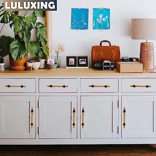 luluxing Adjustable Wood Cabinet Handles,Unfinished DIY Pulls,Adjustable Double Hole Distance Handles,Modern Kitchen Wardrobe Drawer Pulls 6Pcs Adjustable Wood Cabinet Handles（6pcs Adjustable） - Image 4