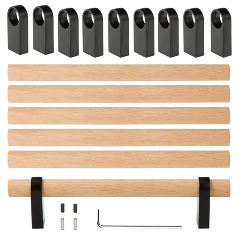 luluxing Adjustable Wood Cabinet Handles,Unfinished DIY Pulls,Adjustable Double Hole Distance Handles,Modern Kitchen Wardrobe Drawer Pulls 6Pcs Adjustable Wood Cabinet Handles（6pcs Adjustable） - Image 1