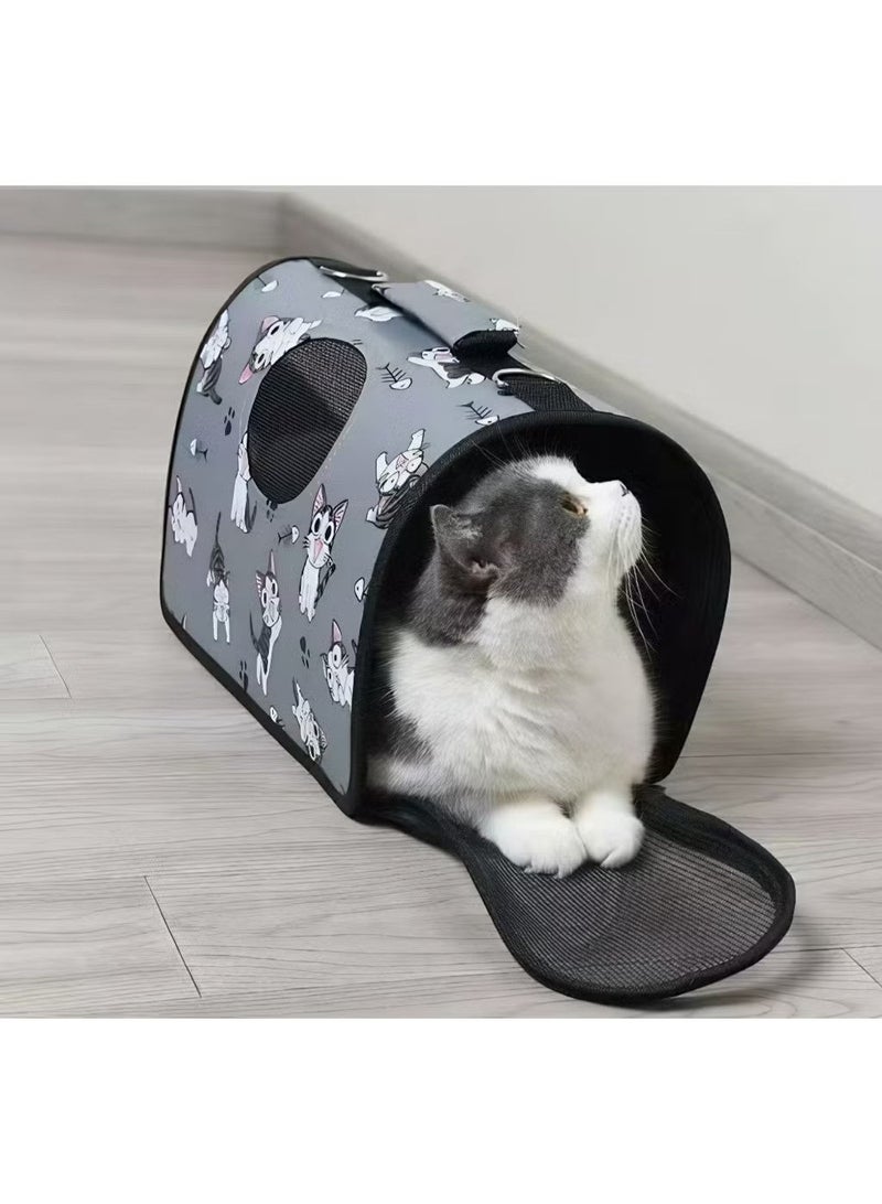 Ailily Cat backpack strap foam handbag, Dog and Cat Airline Crate,Pet Carrier,Cat Bag,small dog backpack strap, suitable for small and medium-sized dogs and cats, portable travel breathable foldable large space single shoulder cat backpack for Nervous Cats - Image 5