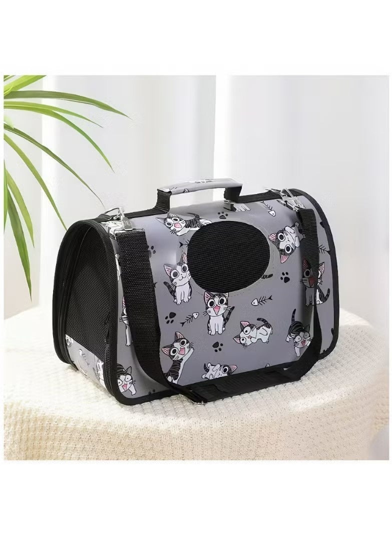 Ailily Cat backpack strap foam handbag, Dog and Cat Airline Crate,Pet Carrier,Cat Bag,small dog backpack strap, suitable for small and medium-sized dogs and cats, portable travel breathable foldable large space single shoulder cat backpack for Nervous Cats - Image 3