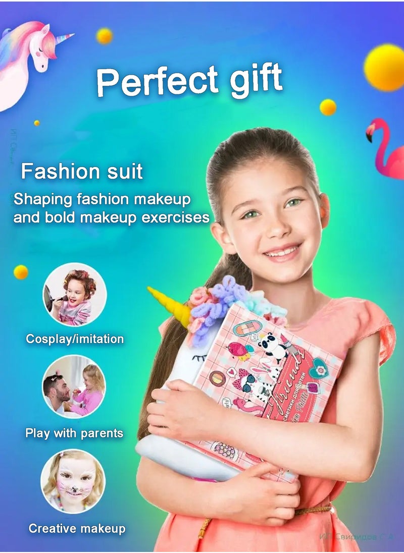 Bolivia's Pink Gift for Her: 18 Eyeshadows, 2 Blushes, Bracelet & Mirror – Princess Makeup Set Perfect Toys for Girls 4+ | Special Gift Set  - Image 4