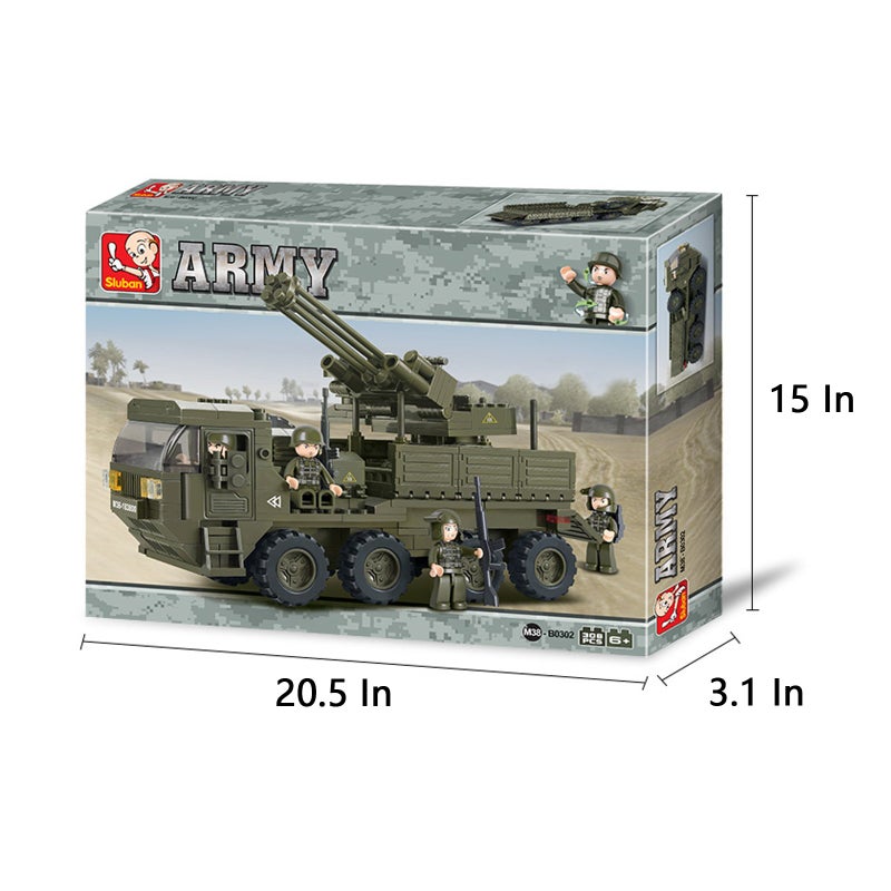 Sluban M38-B0302 Heavy Transporter Building Block Construction Set (306Piece) - Image 5