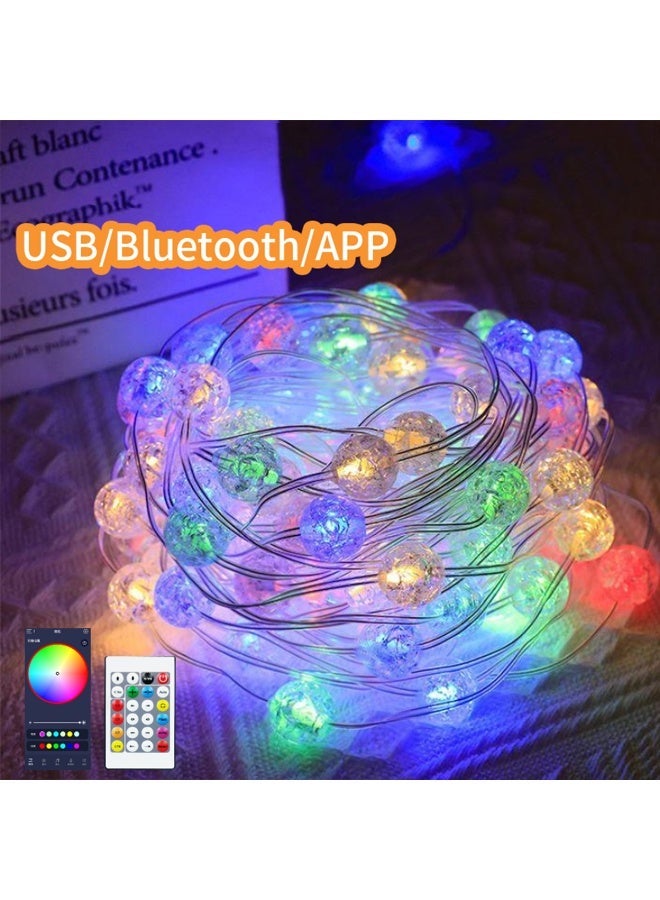 مودي سلسلة مصابيح LED RGB بمنفذ USB من MODI بطول 5 أمتار و50 مصباحًا | تحكم عن بُعد + بلوتوث + تطبيق | متعددة الألوان للاستخدام الداخلي والخارجي، مناسبة لأعياد الميلاد، ورأس السنة، واليوم الوطني، وعيد الفطر، ورمضان، وديوالي - Image 5
