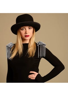 KASTWAVE 1 Pair Rivet Tassel Chain Epaulet Fringe Shoulder Pieces Rivet Shoulder Epaulets Tassel Chain Blazer Uniform Accessories for Women Men  - Image 3